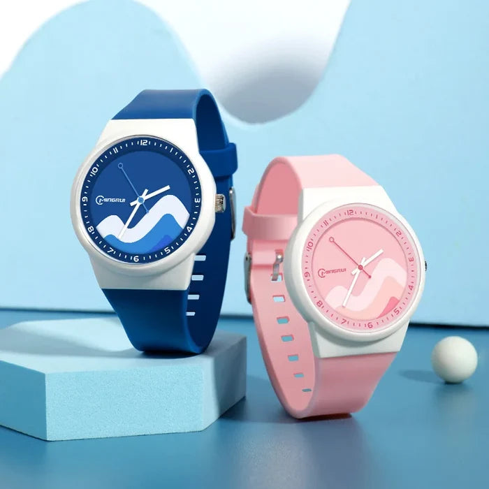 MINGRUI Kids Blue Dial Sports Watch