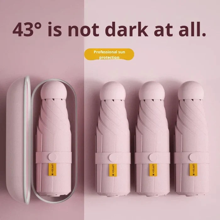 Mini Light 5-fold Portable Manual Umbrella UPF50+ UV Protection
