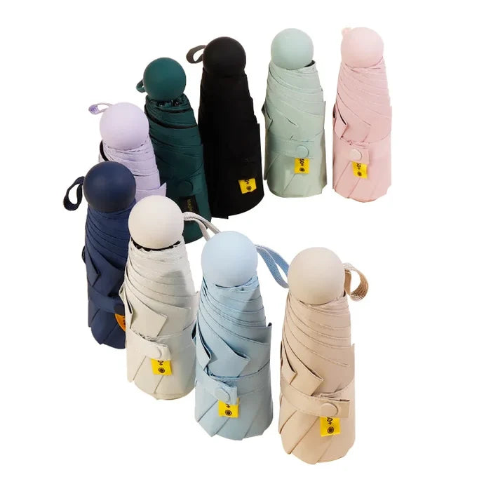 Mini Light 5-fold Portable Manual Umbrella UPF50+ UV Protection