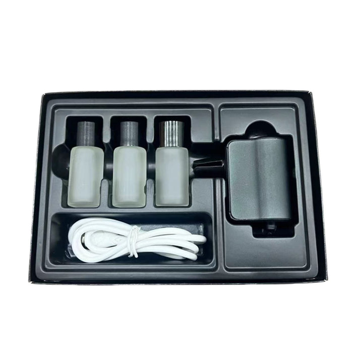 Mini Luxury Car Perfume Diffuser – Metal Vent Clip Air Freshener with Ambient LED Lighting & Essential Oils