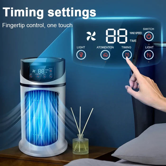 Mini Plastic Electric Evaporative Air Cooler Fan with Bladeless