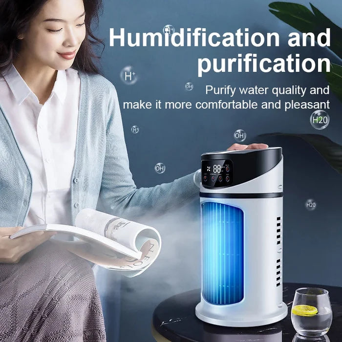Mini Plastic Electric Evaporative Air Cooler Fan with Bladeless