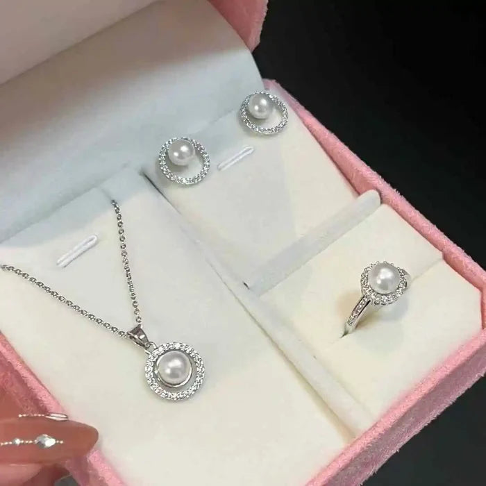 Minimalist Freshwater Pearl Jewelry Set