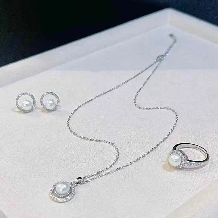 Minimalist Freshwater Pearl Jewelry Set