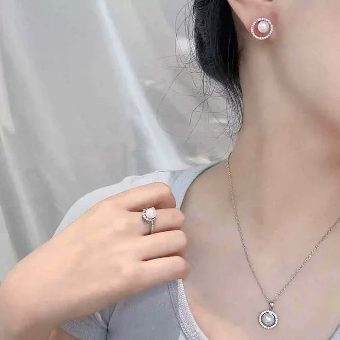 Minimalist Freshwater Pearl Jewelry Set
