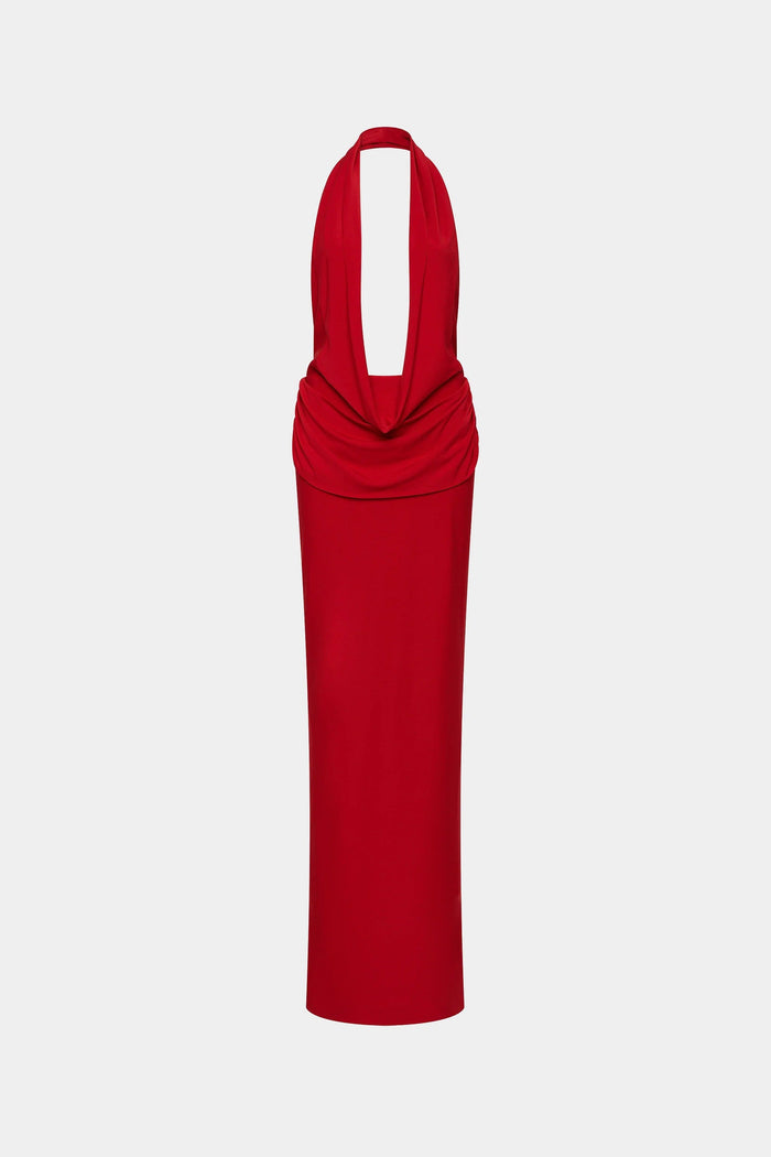 Misha Vanessa Jersey Maxi Dress - Cherry