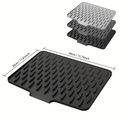 Multifunctional Silicone Dish Drying Mat with Built-In Drain Lip – Portable & Durable Kitchen Pad