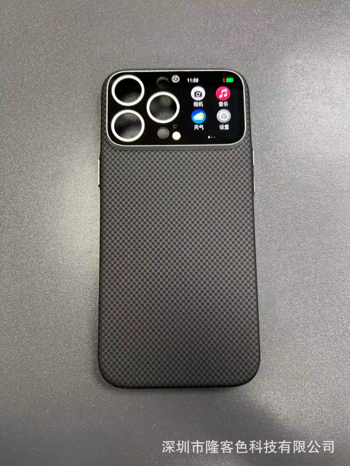 Multifunctional Smart LED Screen Display Phone Case Magnetic Carbon