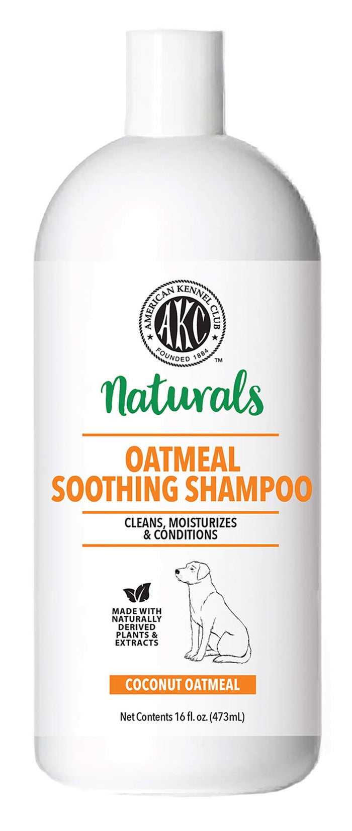 Naturals Oatmeal Soothing Dog Shampoo cleans, moisturizes, and conditions with natural extracts in a 16 oz bottle.