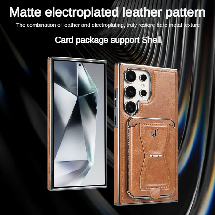 New Design 2 in 1 With Magnetic Removable Back Card Holder Stand Leather Wallet Phone Case for Samsung