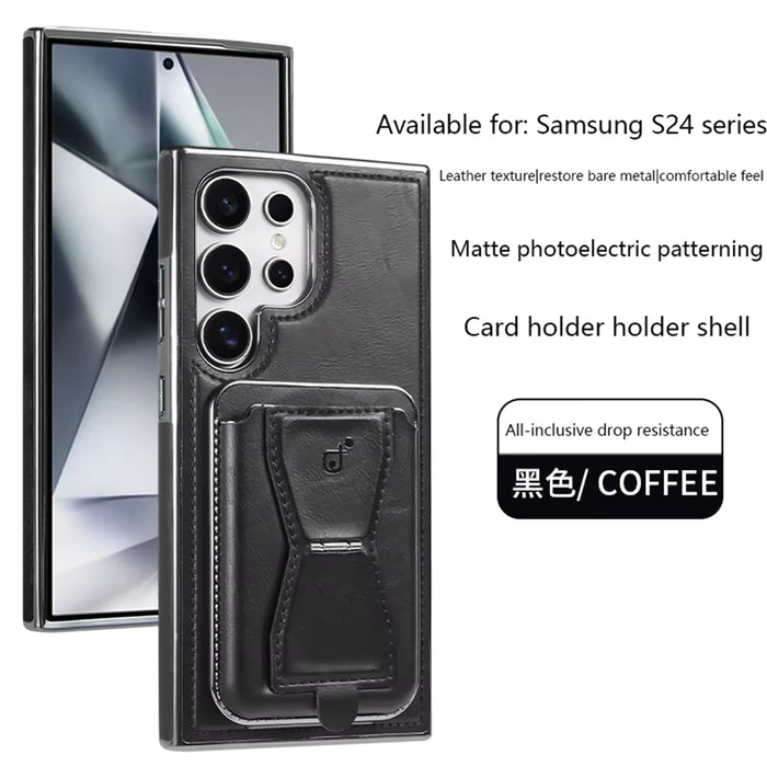 New Design 2 in 1 With Magnetic Removable Back Card Holder Stand Leather Wallet Phone Case for Samsung