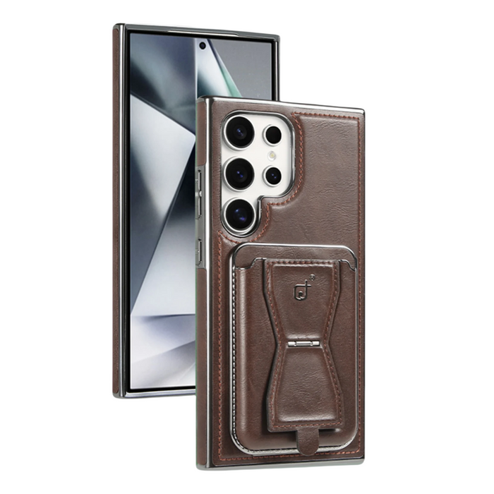 New Design 2 in 1 With Magnetic Removable Back Card Holder Stand Leather Wallet Phone Case for Samsung