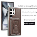 New Design 2 in 1 With Magnetic Removable Back Card Holder Stand Leather Wallet Phone Case for Samsung