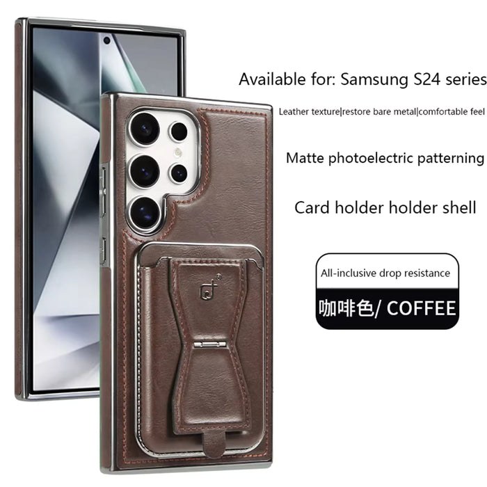 New Design 2 in 1 With Magnetic Removable Back Card Holder Stand Leather Wallet Phone Case for Samsung