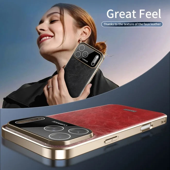 New Electroplating Oil Wax Crazy Horse Hide Leather Phone Case