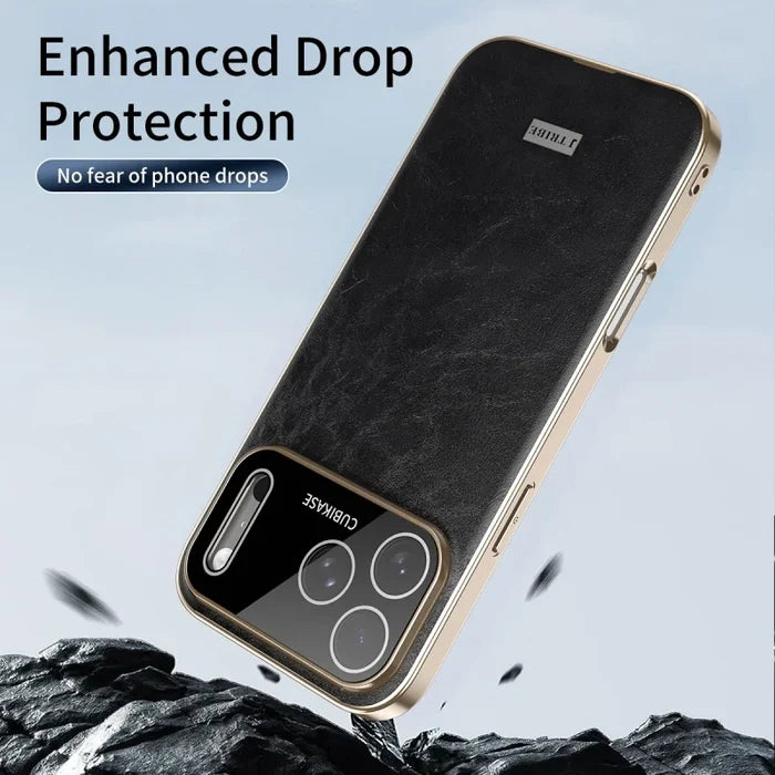 New Electroplating Oil Wax Crazy Horse Hide Leather Phone Case