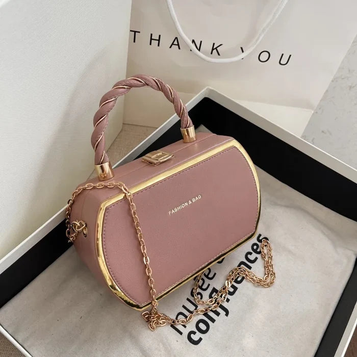 New Fashionable Women's One Shoulder PU Leather Handbag High