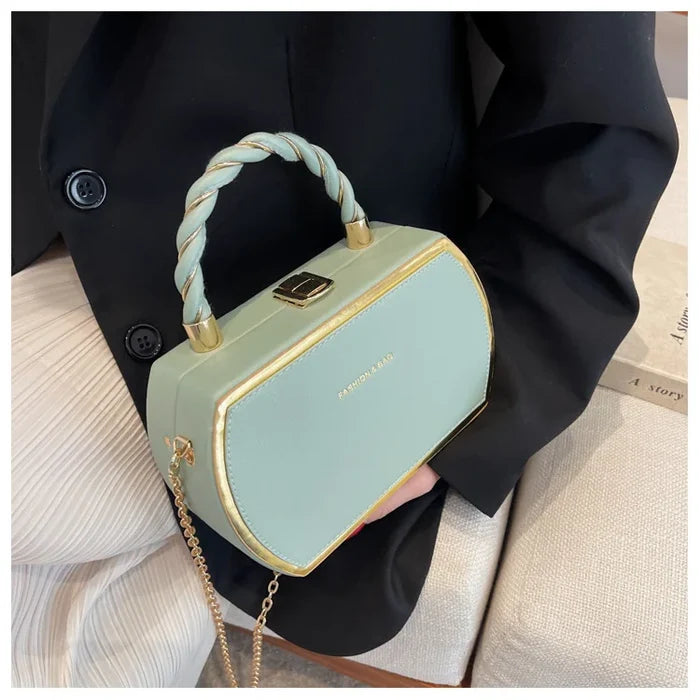 New Fashionable Women's One Shoulder PU Leather Handbag High