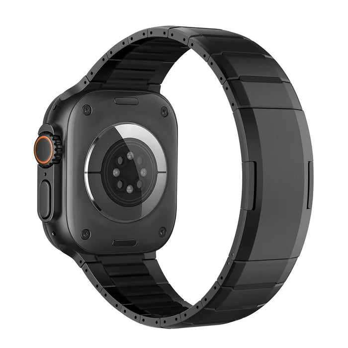 New Fluororubber Stainless Steel Watch Strap for Apple Watch S10/11