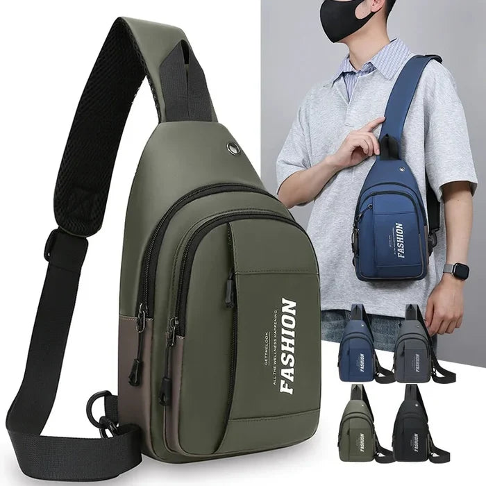 New Men's Chest Bag Anti Splashing Travel Outdoor Chest Bag