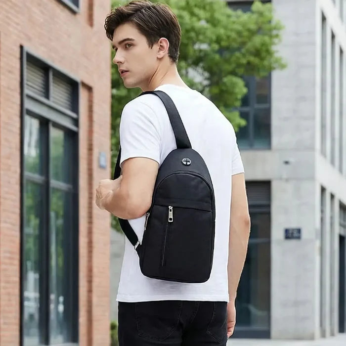 New Men's Oxford Cloth Breathable Zipper Chest Shoulder Bag