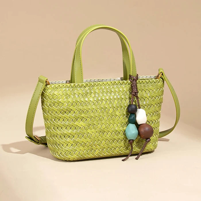 New Summer Macaron Market Woven Tote Bag Trendy Versatile