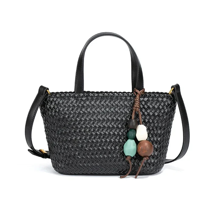 New Summer Macaron Market Woven Tote Bag Trendy Versatile