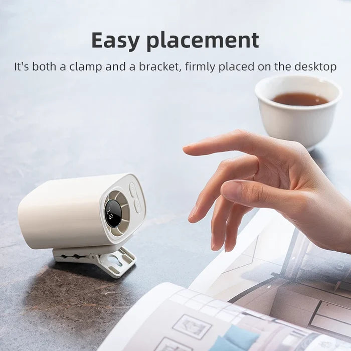 New USB Rechargeable Battety Umbrella Clamping Pocket Foldable Fans