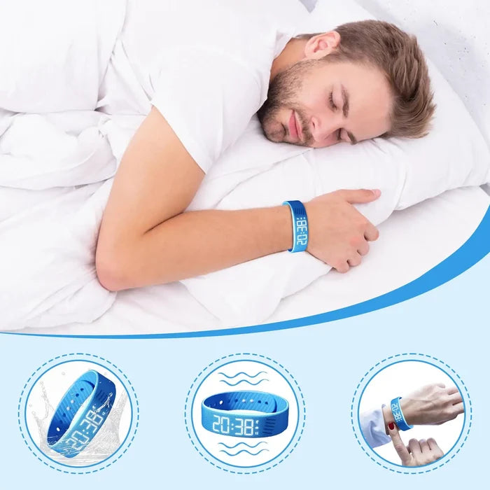 OLED Digital Alarm Watch Sleep Tracker Silent Vibration Activity