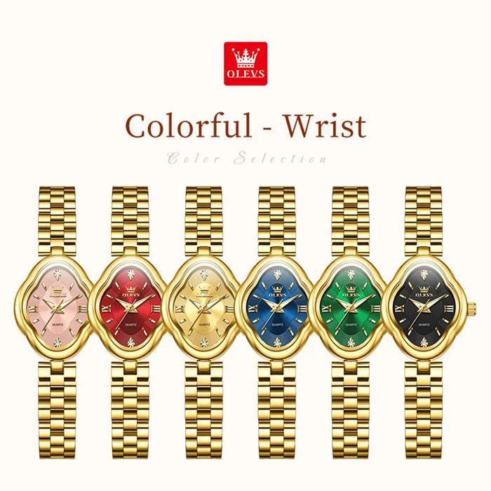 OLEVS Luxury Diamond Stainless Steel Women's Watch