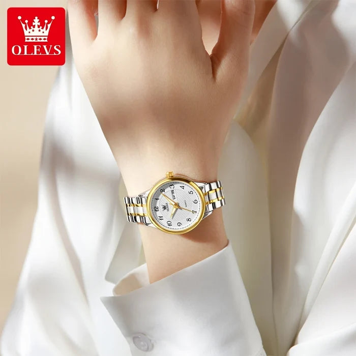 OLEVS Luxury Stainless Steel Quartz Watch