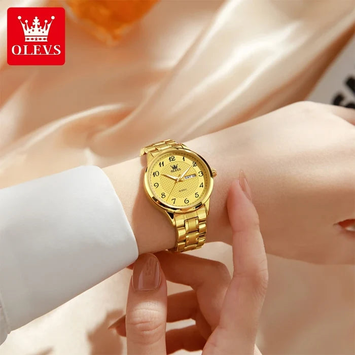 OLEVS Luxury Stainless Steel Quartz Watch
