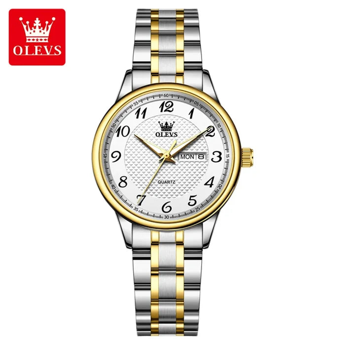 OLEVS Luxury Stainless Steel Quartz Watch