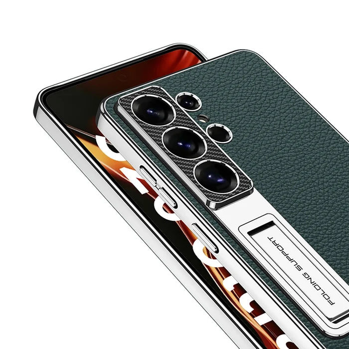 Original GKK plating leather stand phone Cover case with kickstand