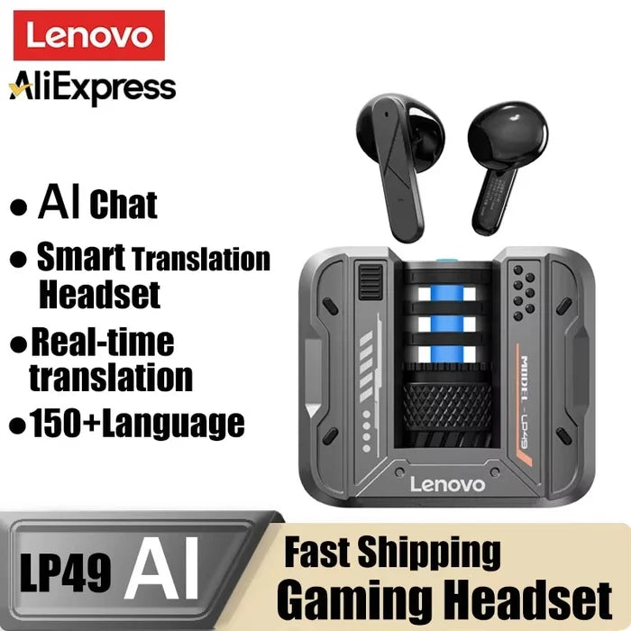 Original Lenovo LP49 AI Multilingual Translation Earphones Wireless