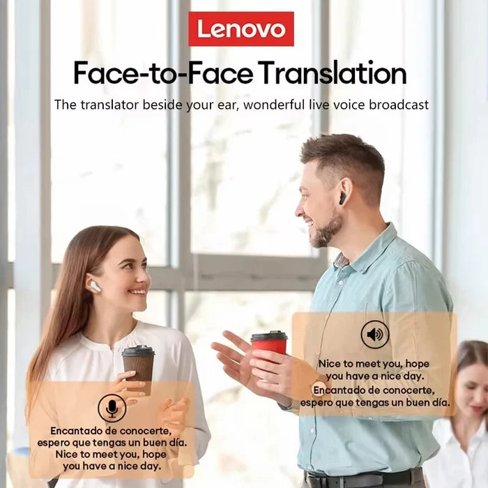 Original Lenovo LP49 AI Multilingual Translation Earphones Wireless