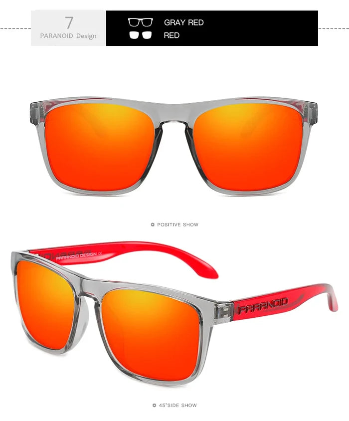 PARANOID Square Polarized Sports Sunglasses