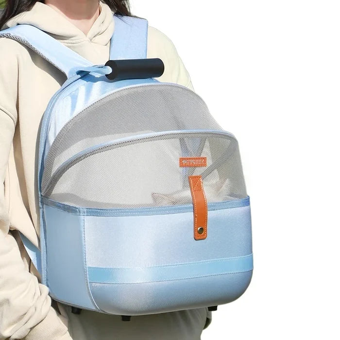 Pet Backpack with Breathable Fabric on the Front, Suitable for cat