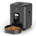 Automatic pet feeder with digital timer dispensing dry kibble, ideal for dogs and cats
