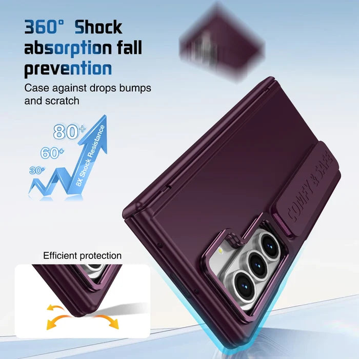 Phone Case Kickstand Lens Protection Silicone Wrist Strap Screen Protector