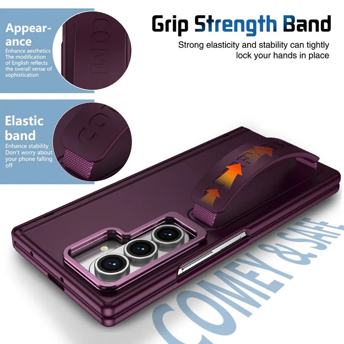 Phone Case Kickstand Lens Protection Silicone Wrist Strap Screen Protector