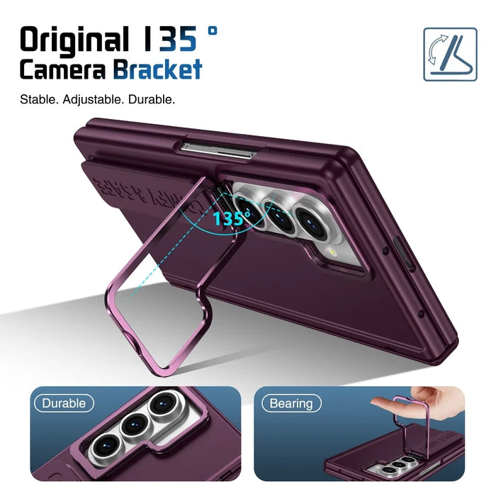 Phone Case Kickstand Lens Protection Silicone Wrist Strap Screen Protector