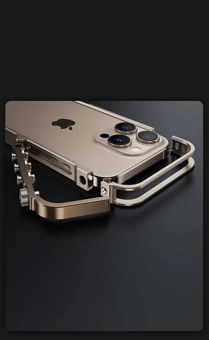 Phone case with Aluminum Frame and Metal protection Cover, Suitable for iPhone