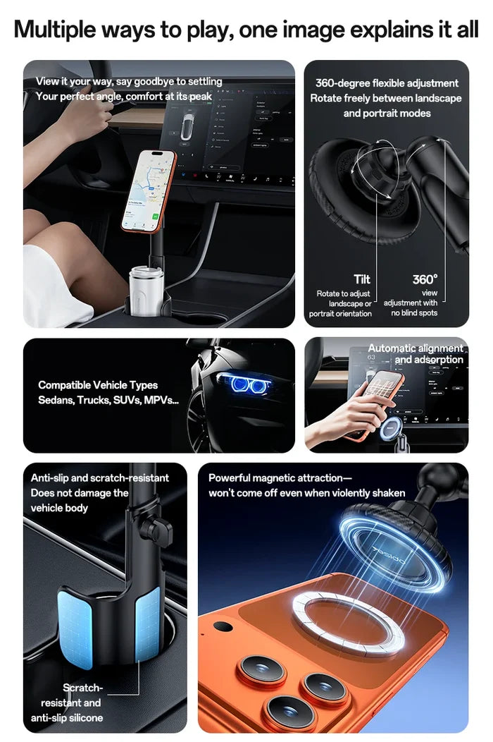 Phone Stand 360 Flexible Adjustment Anti-Slip Magnetic Phone