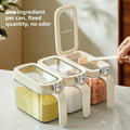 Plastic Condiment Box Viewing Window Airtight Spice Storage Set for