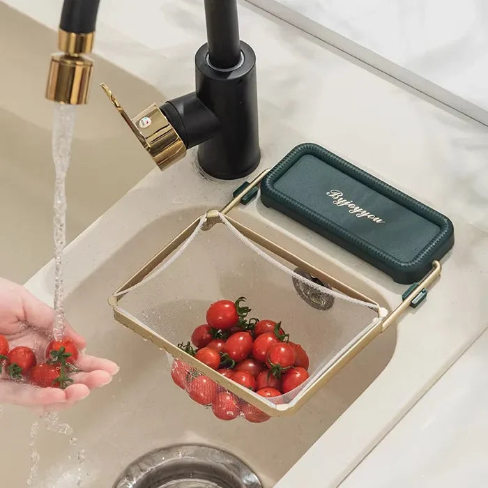 Plastic Kitchen Sink Corner Waste Holder Mesh Bag Leftover Food