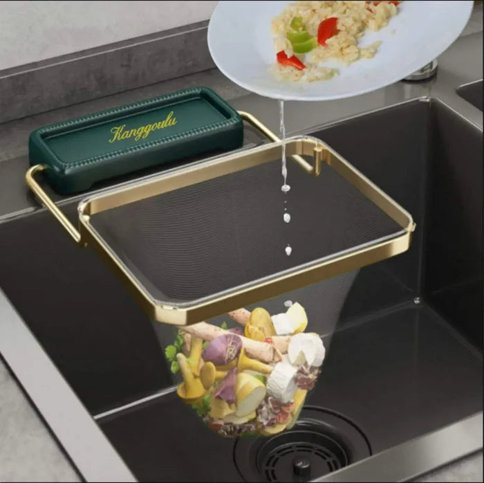 Plastic Kitchen Sink Corner Waste Holder Mesh Bag Leftover Food