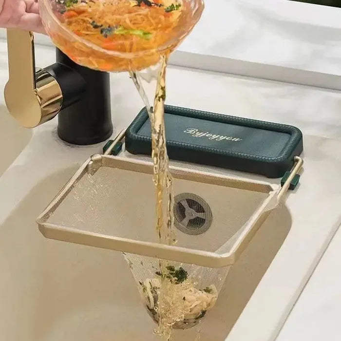 Plastic Kitchen Sink Corner Waste Holder Mesh Bag Leftover Food