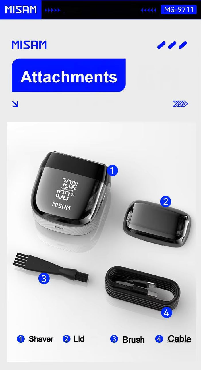 PocketPro Mini Electric Shaver – USB Rechargeable Portable Beard Razor
