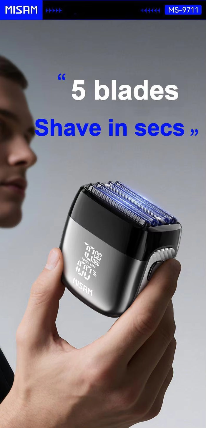 PocketPro Mini Electric Shaver – USB Rechargeable Portable Beard Razor